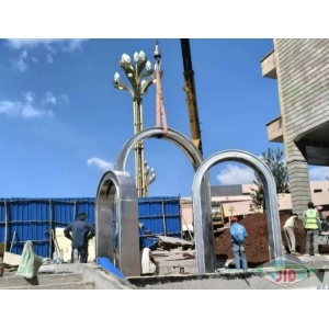 埃塞城市广场上的雕塑、水系统Sculptures and water systems in the urban squares of Ethiopia